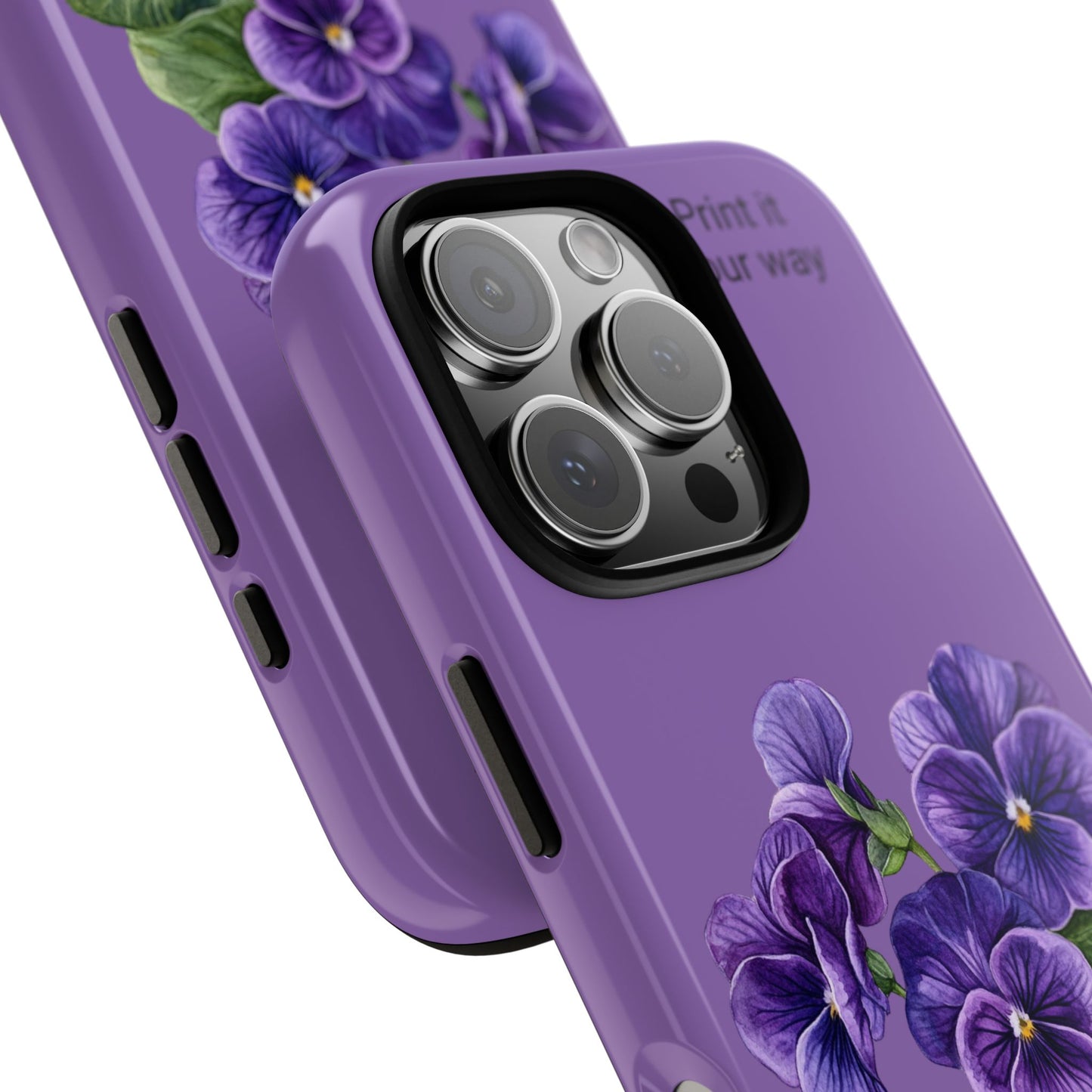 Custom cell phone tough case, Personalized Gift, February birth flower