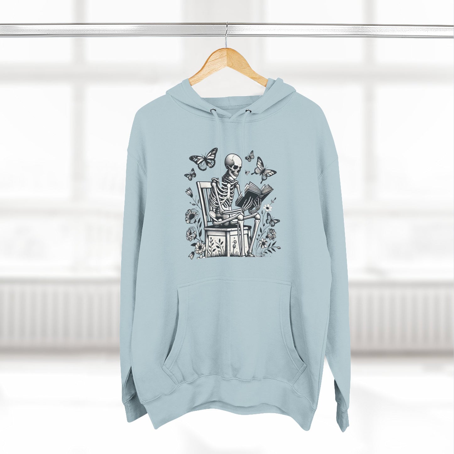 SkeletonHoodie - Perfect for Book Lovers, Readers, Unisex Sweatshirt, Relaxed Everyday Wear