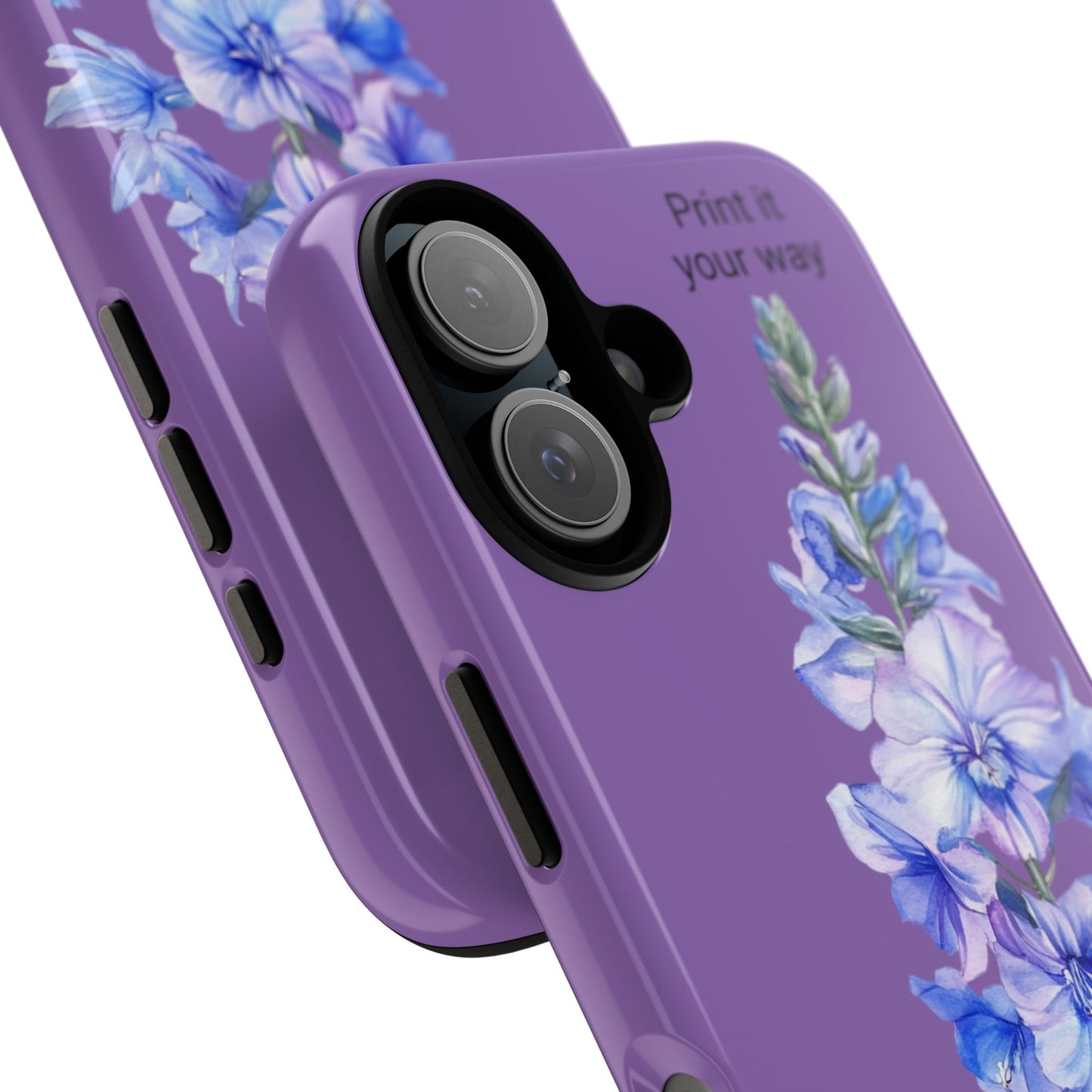 Custom cell phone tough case, Personalized Gift, July birth flower