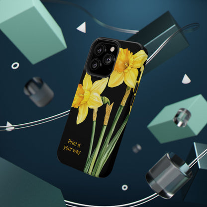 Cell Phone Cases, Daffodil March Birth Flower Impact Resistant Protective Cover, Phone Accessories, Floral Tech Gear, Birthday Gift