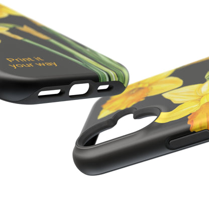 Cell Phone Cases, Daffodil March Birth Flower Impact Resistant Protective Cover, Phone Accessories, Floral Tech Gear, Birthday Gift