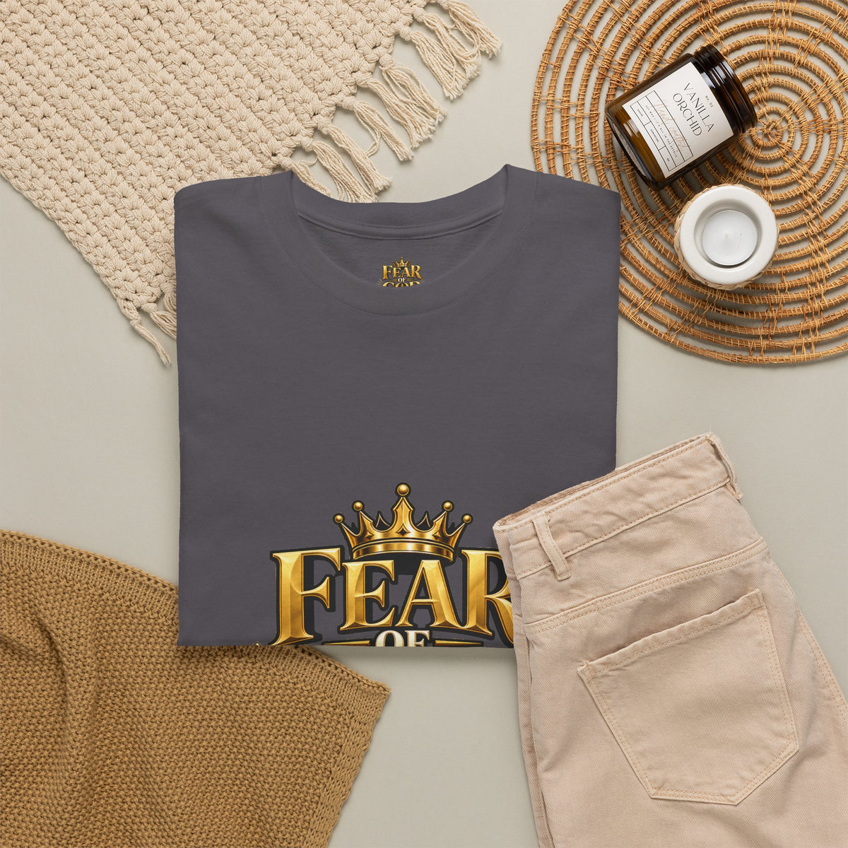Fear of God crown logo Tee | Religious Christian faith shirt