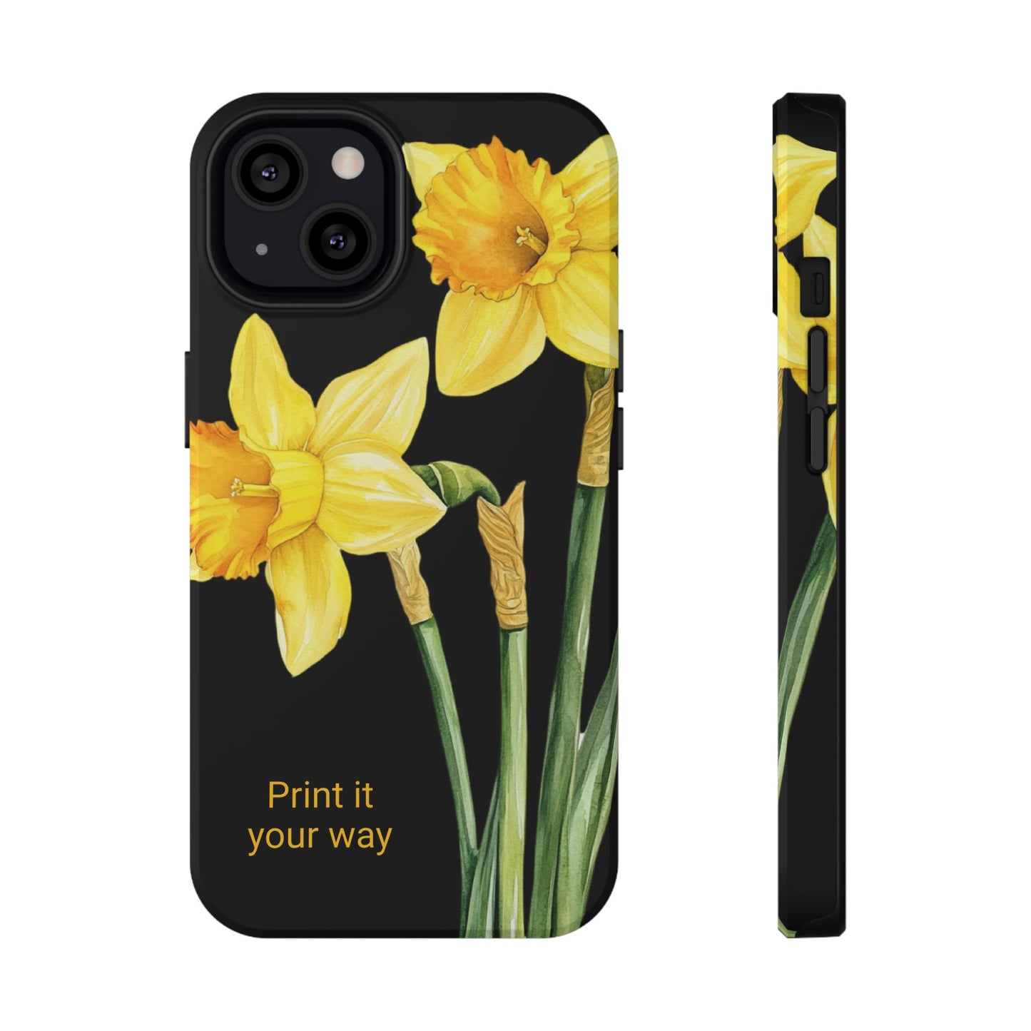 Cell Phone Cases, Daffodil March Birth Flower Impact Resistant Protective Cover, Phone Accessories, Floral Tech Gear, Birthday Gift