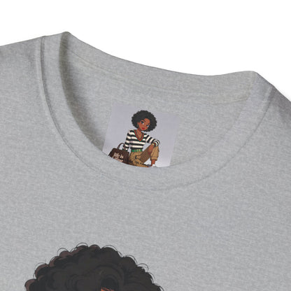 Personalizable Life Is Lifing Black Woman Graphic Tee - Two images to choose from.
