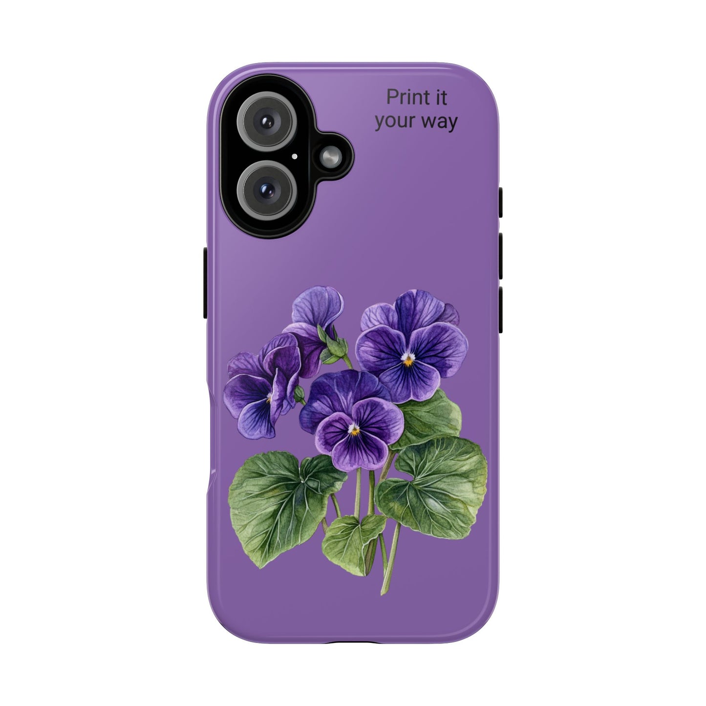 Custom cell phone tough case, Personalized Gift, February birth flower