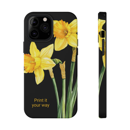 Cell Phone Cases, Daffodil March Birth Flower Impact Resistant Protective Cover, Phone Accessories, Floral Tech Gear, Birthday Gift