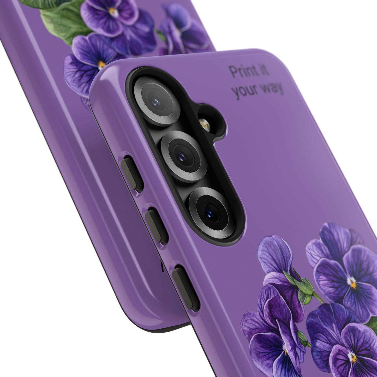 Custom cell phone tough case, Personalized Gift, February birth flower