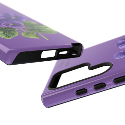 Custom cell phone tough case, Personalized Gift, February birth flower