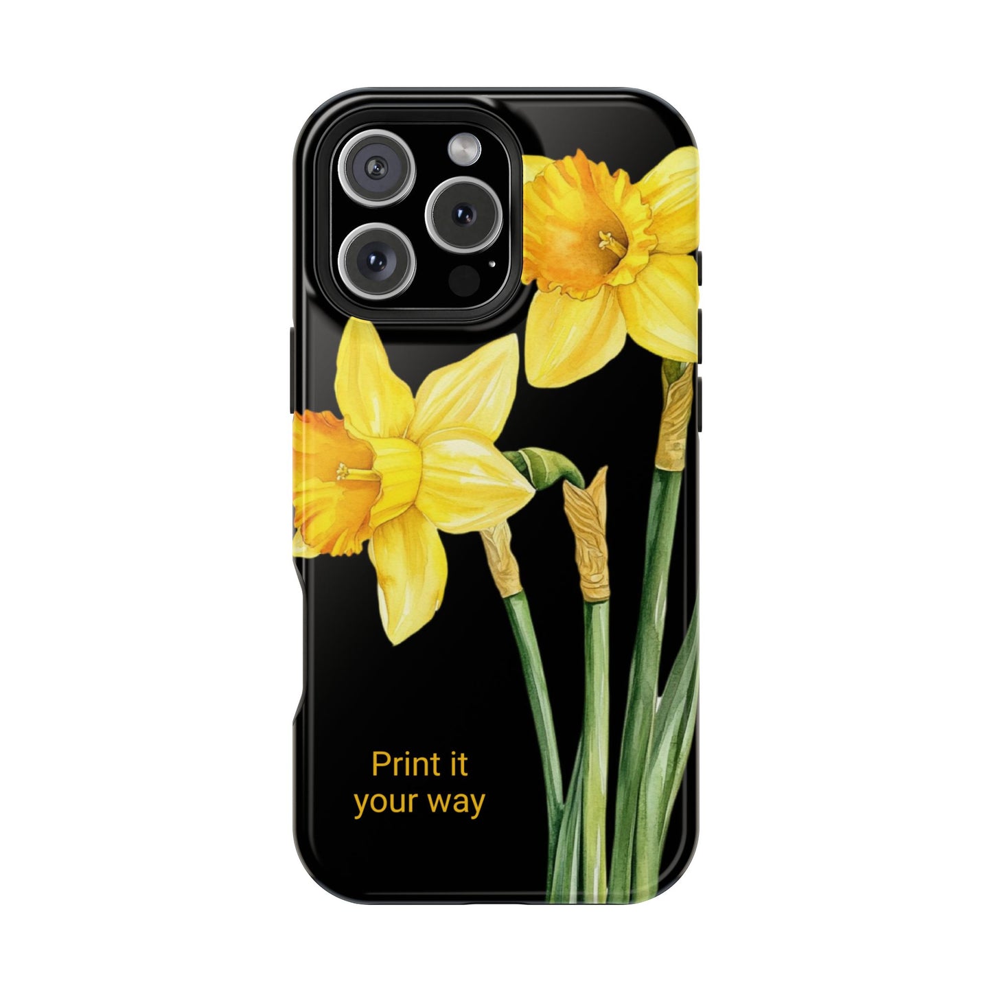Cell Phone Cases, Daffodil March Birth Flower Impact Resistant Protective Cover, Phone Accessories, Floral Tech Gear, Birthday Gift