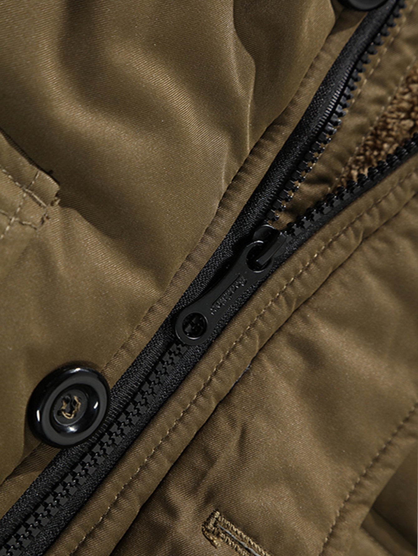 Plus Velvet Thick Warm Wool Collar Men's Mid-length Jacket Coat, Casual Parka