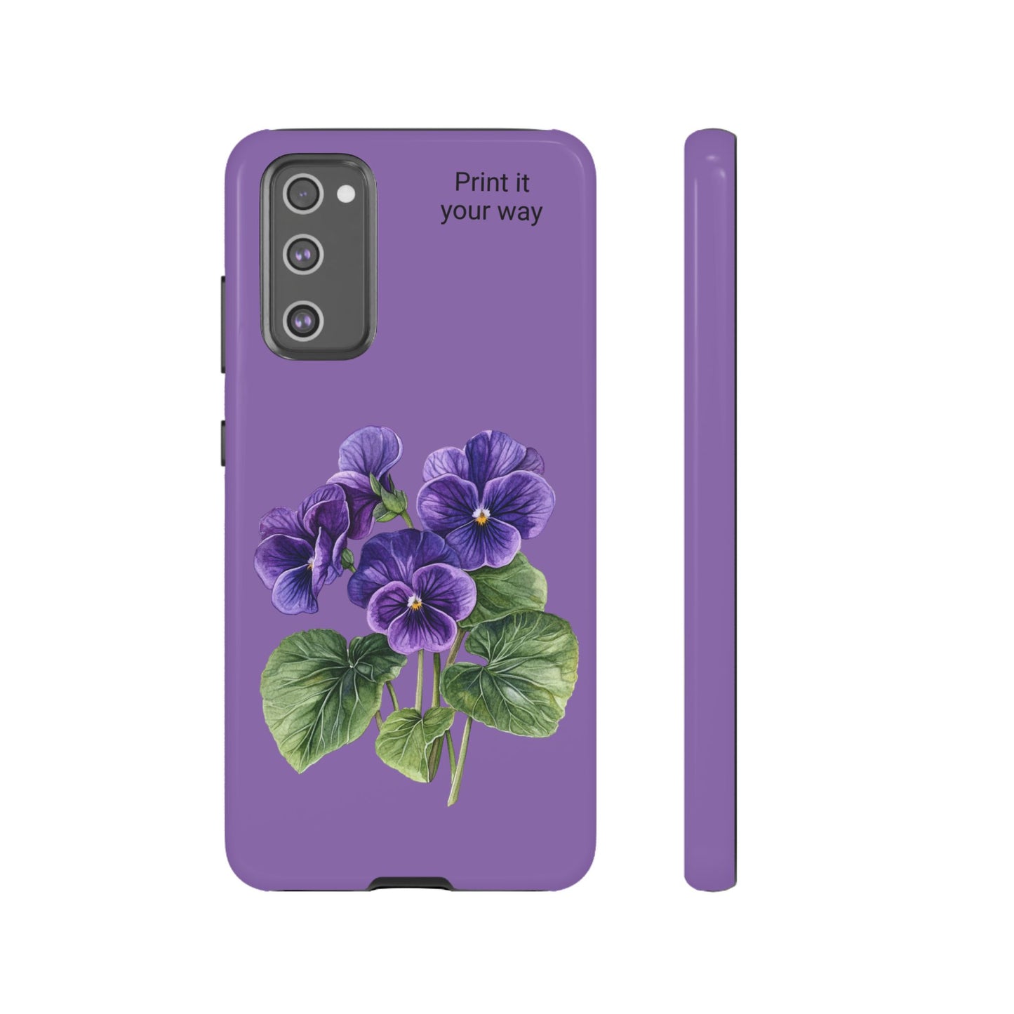 Custom cell phone tough case, Personalized Gift, February birth flower