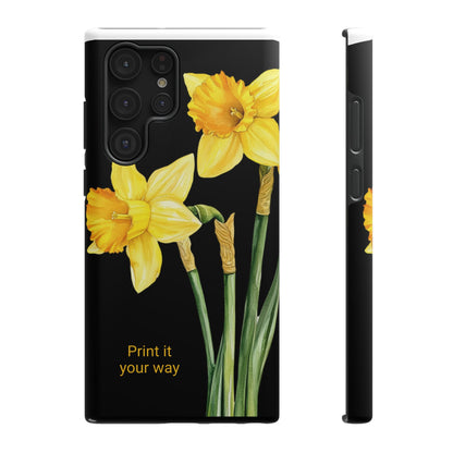Cell Phone Cases, Daffodil March Birth Flower Impact Resistant Protective Cover, Phone Accessories, Floral Tech Gear, Birthday Gift