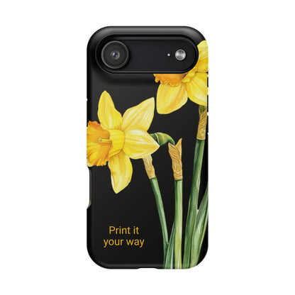 Cell Phone Cases, Daffodil March Birth Flower Impact Resistant Protective Cover, Phone Accessories, Floral Tech Gear, Birthday Gift