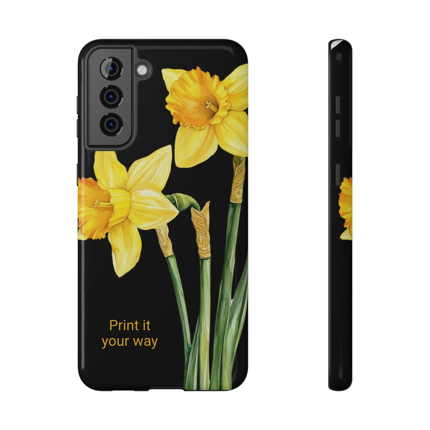 Cell Phone Cases, Daffodil March Birth Flower Impact Resistant Protective Cover, Phone Accessories, Floral Tech Gear, Birthday Gift