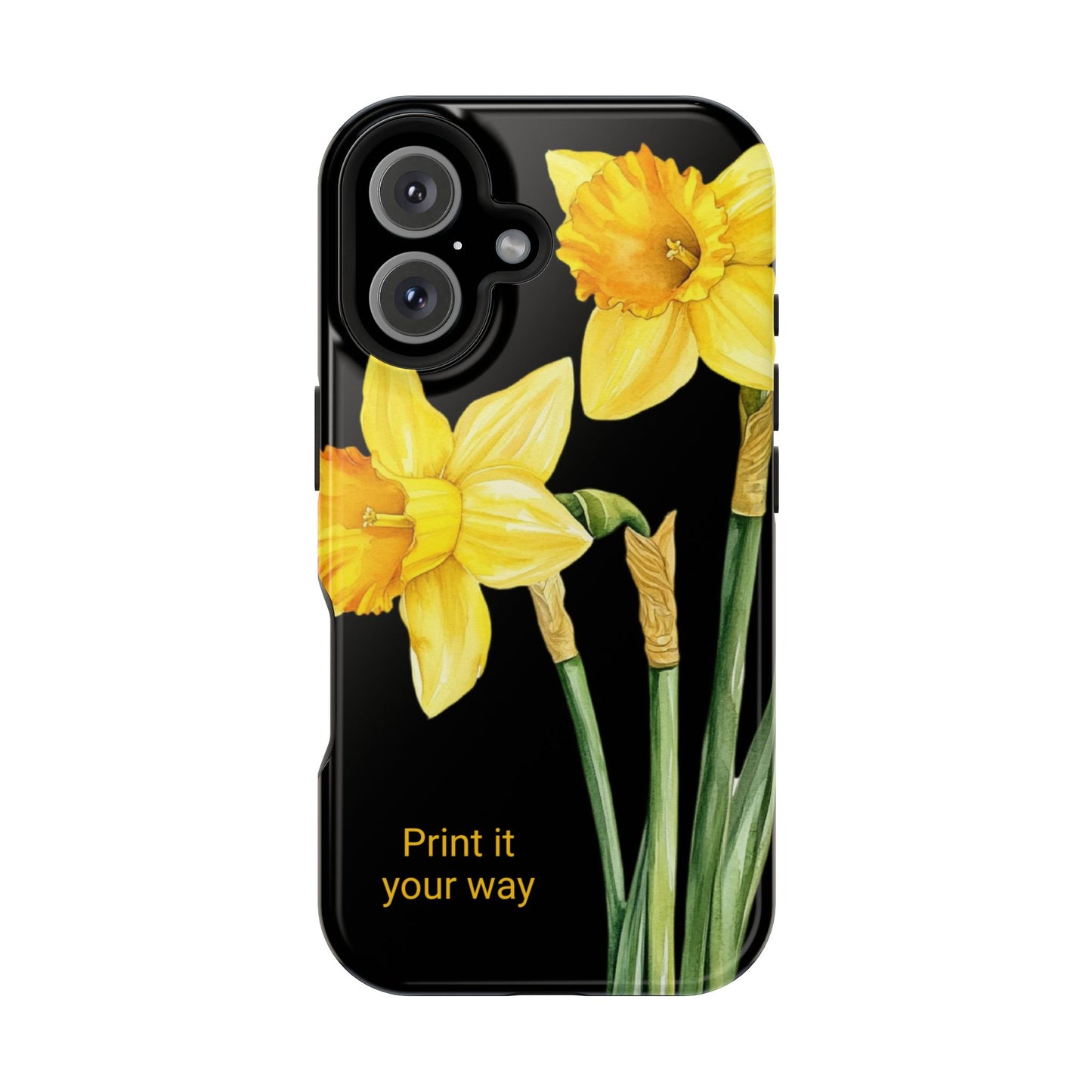 Cell Phone Cases, Daffodil March Birth Flower Impact Resistant Protective Cover, Phone Accessories, Floral Tech Gear, Birthday Gift