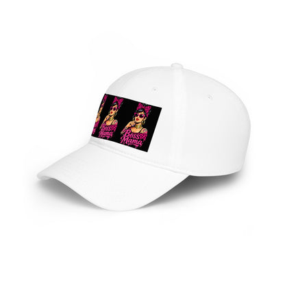 Boss Mama Low Profile Baseball Cap | Retro pop art, pink & black