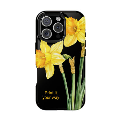 Cell Phone Cases, Daffodil March Birth Flower Impact Resistant Protective Cover, Phone Accessories, Floral Tech Gear, Birthday Gift