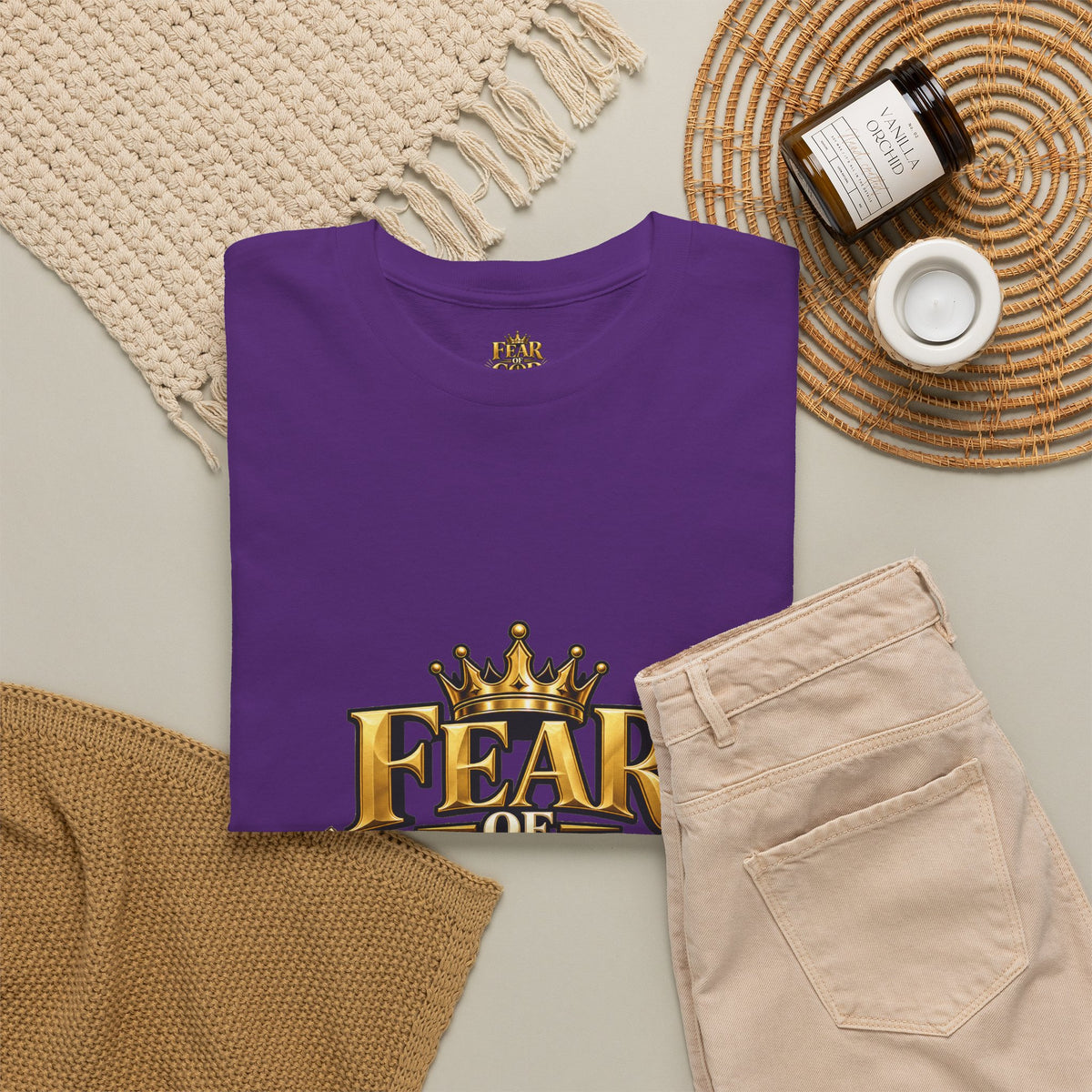 Fear of God crown logo Tee | Religious Christian faith shirt