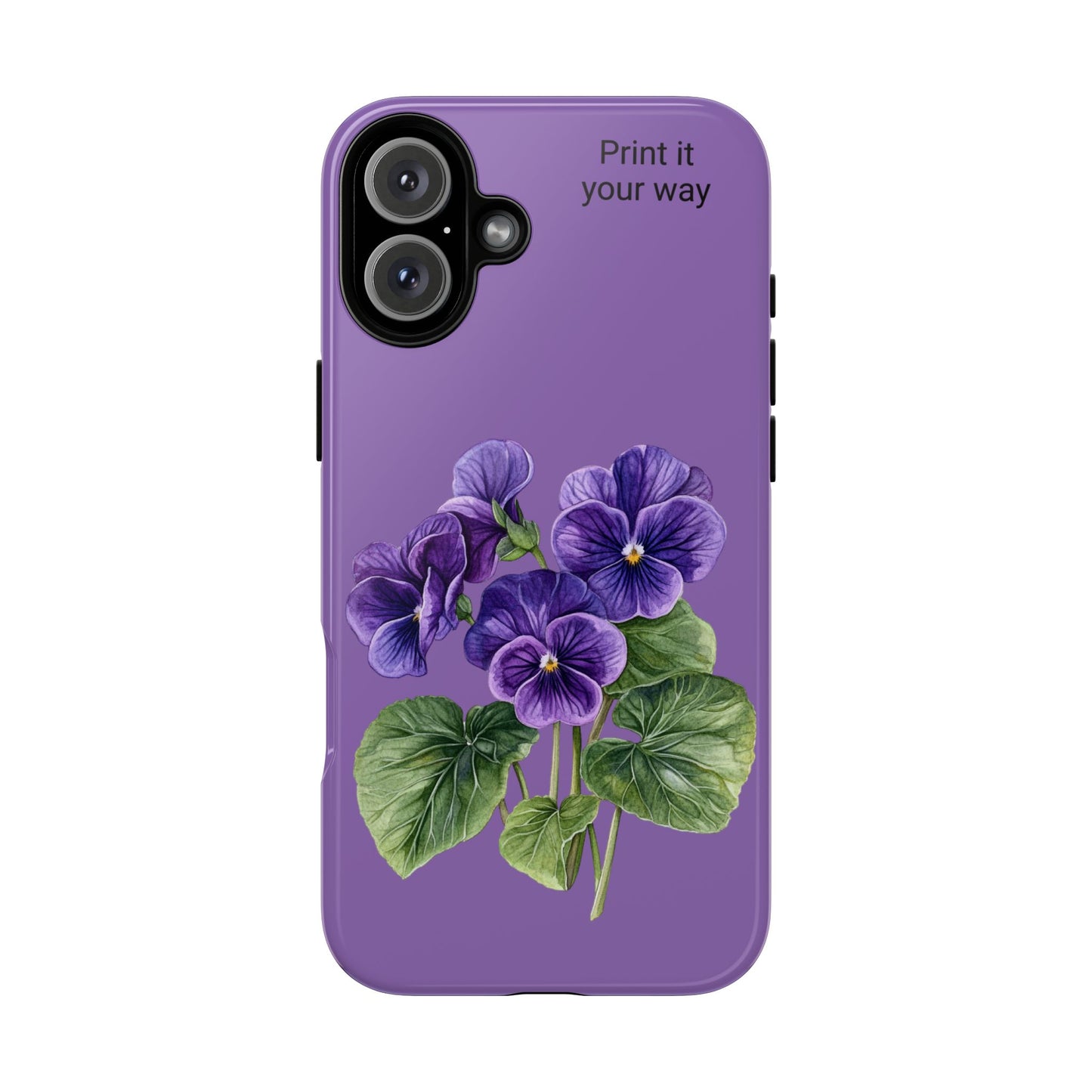 Custom cell phone tough case, Personalized Gift, February birth flower