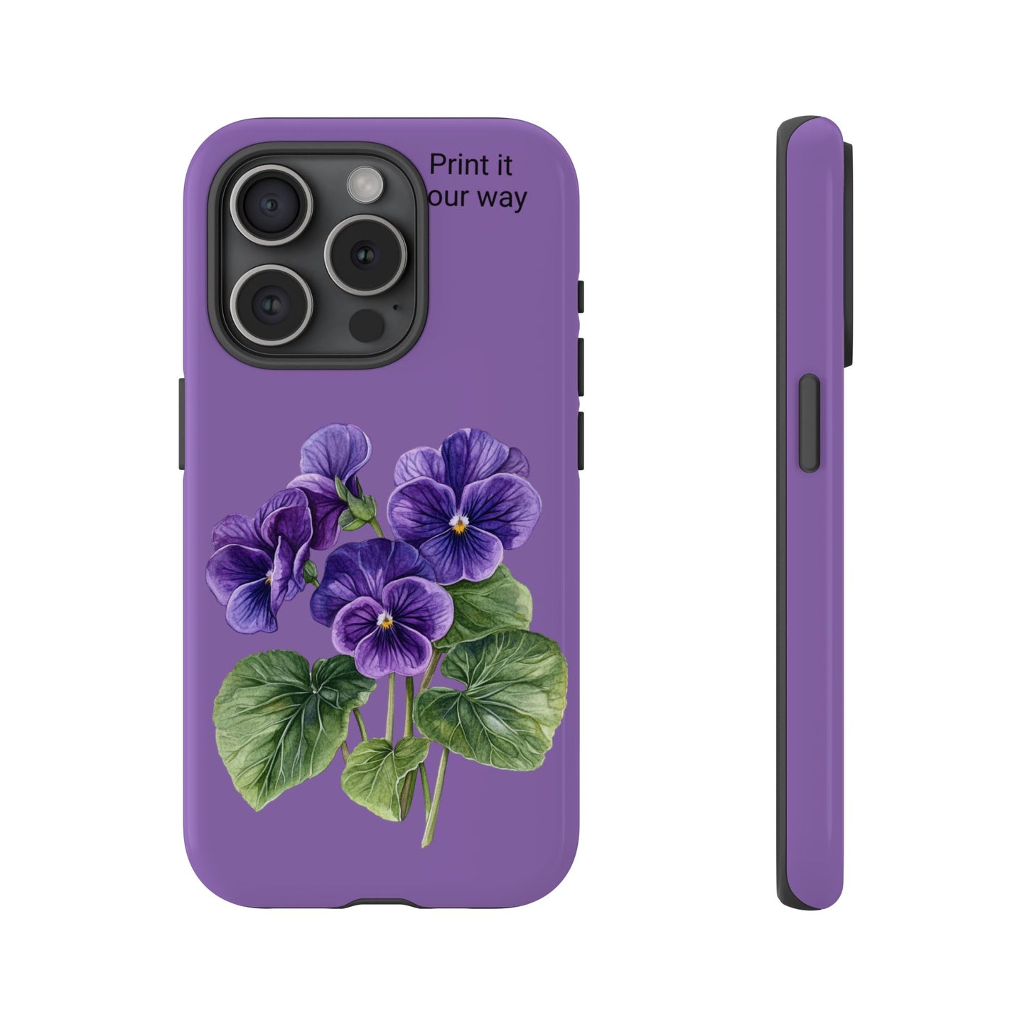 Custom cell phone tough case, Personalized Gift, February birth flower