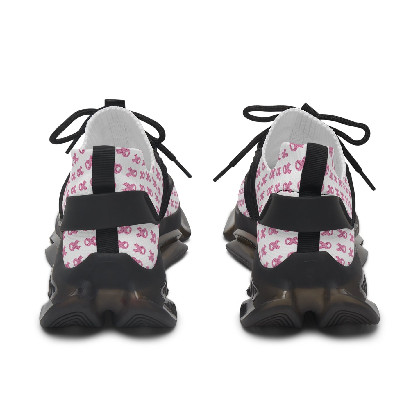Pink Awareness Ribbon Pattern Mesh Sneakers | Women's Mesh Sneakers