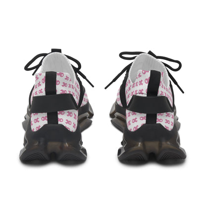Pink Awareness Ribbon Pattern Mesh Sneakers | Women's Mesh Sneakers
