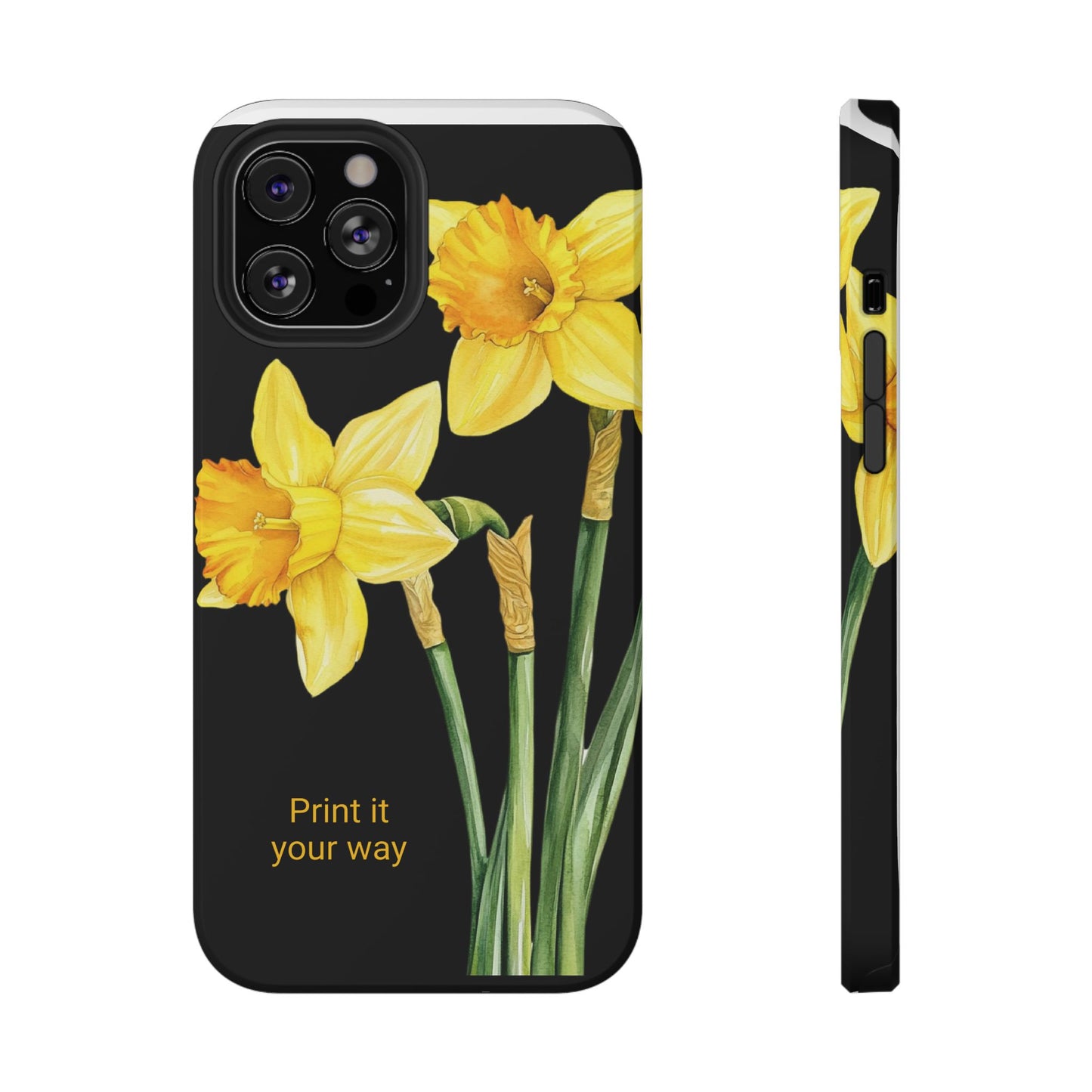 Cell Phone Cases, Daffodil March Birth Flower Impact Resistant Protective Cover, Phone Accessories, Floral Tech Gear, Birthday Gift