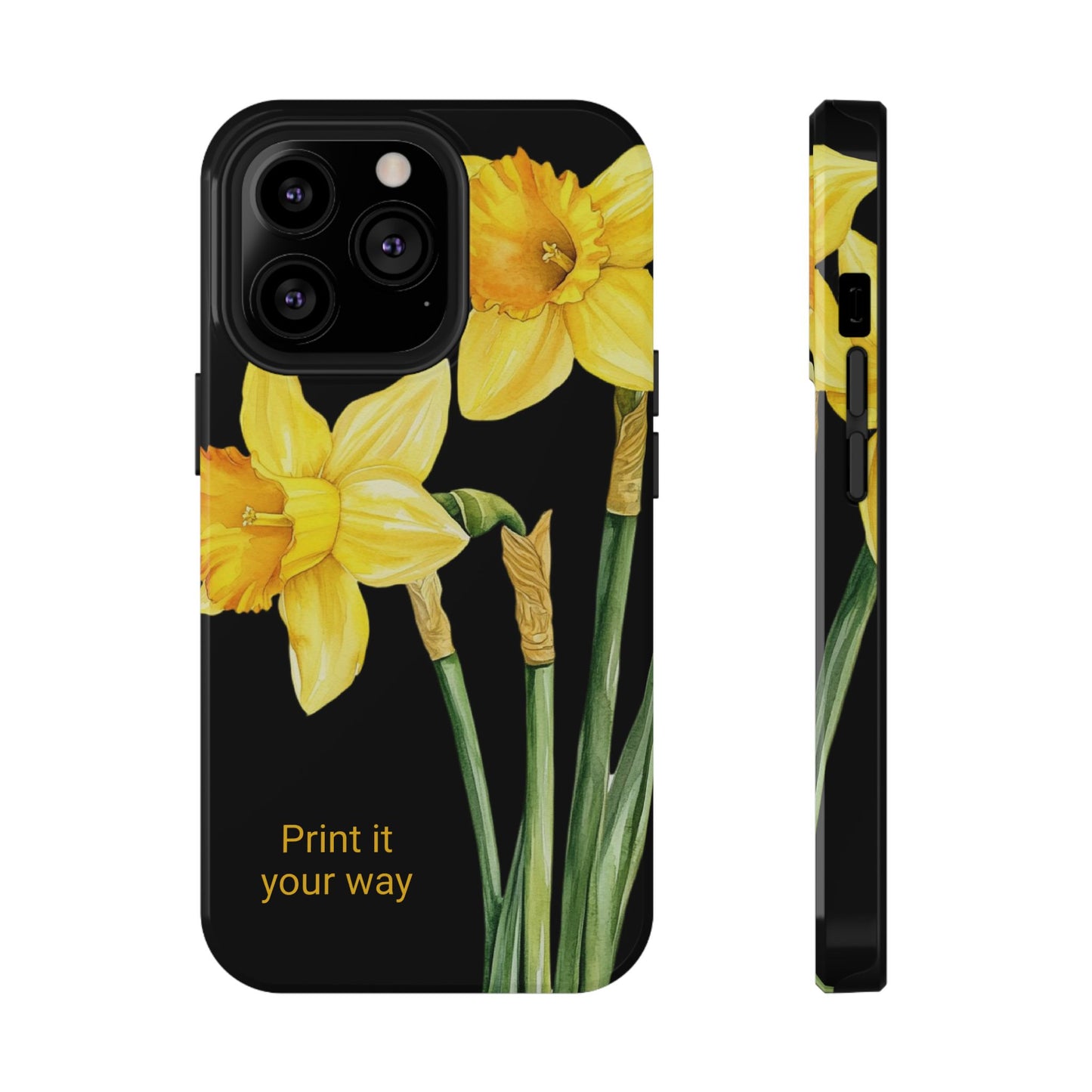 Cell Phone Cases, Daffodil March Birth Flower Impact Resistant Protective Cover, Phone Accessories, Floral Tech Gear, Birthday Gift