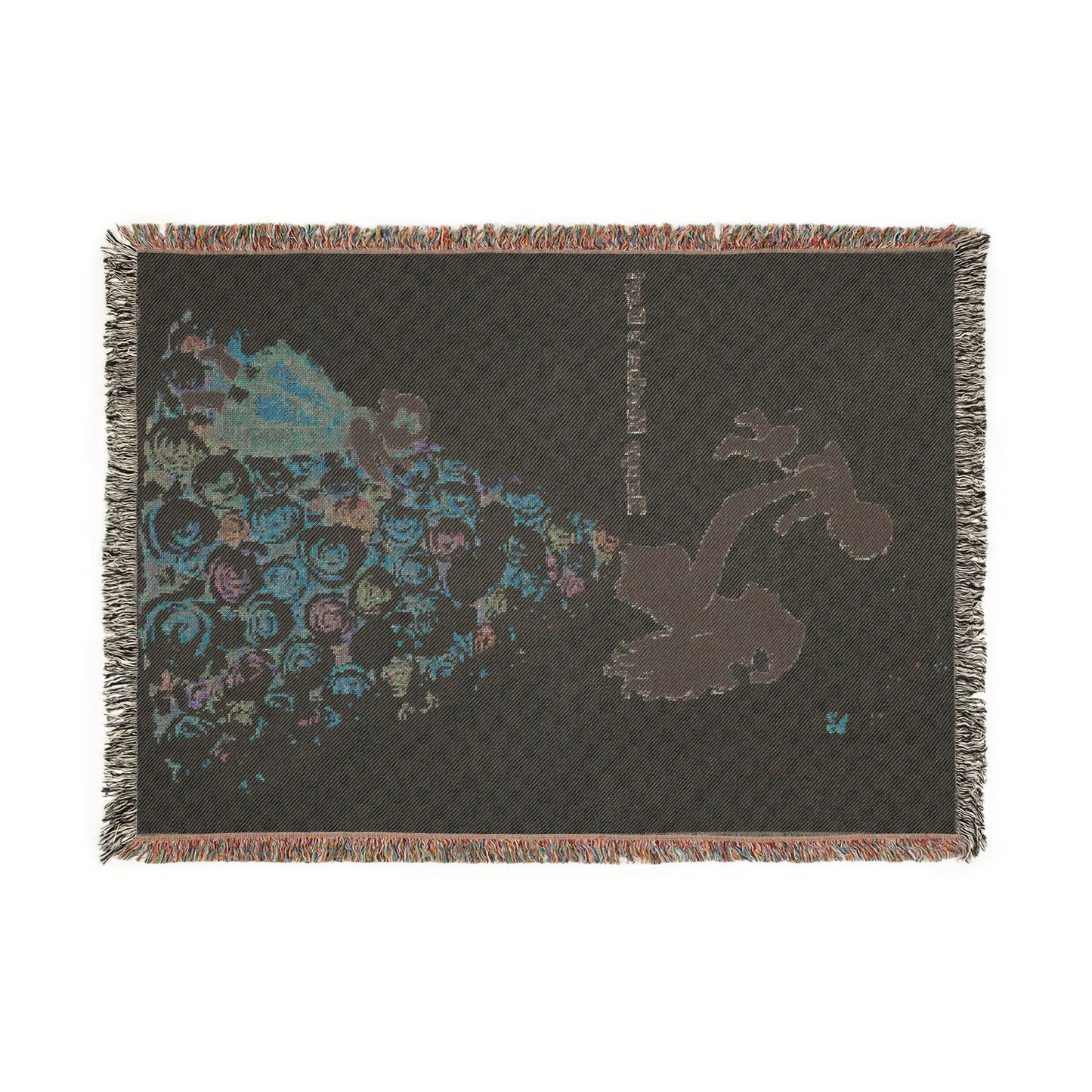 Mama & Little Ones Woven Blanket — Mother Holding Infant with Toddler Design