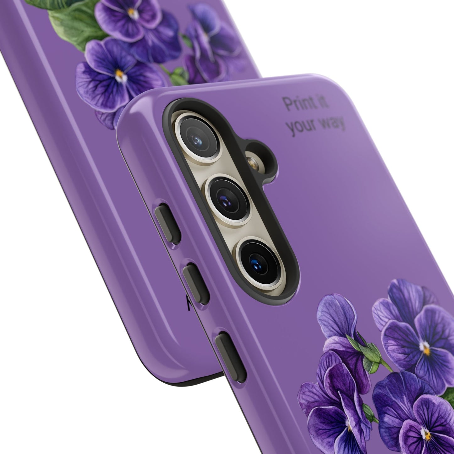 Custom cell phone tough case, Personalized Gift, February birth flower