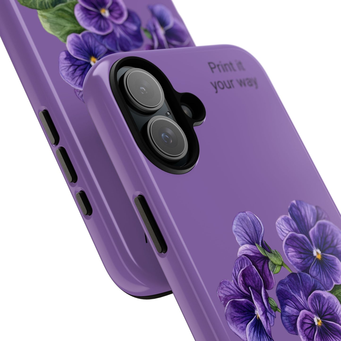 Custom cell phone tough case, Personalized Gift, February birth flower