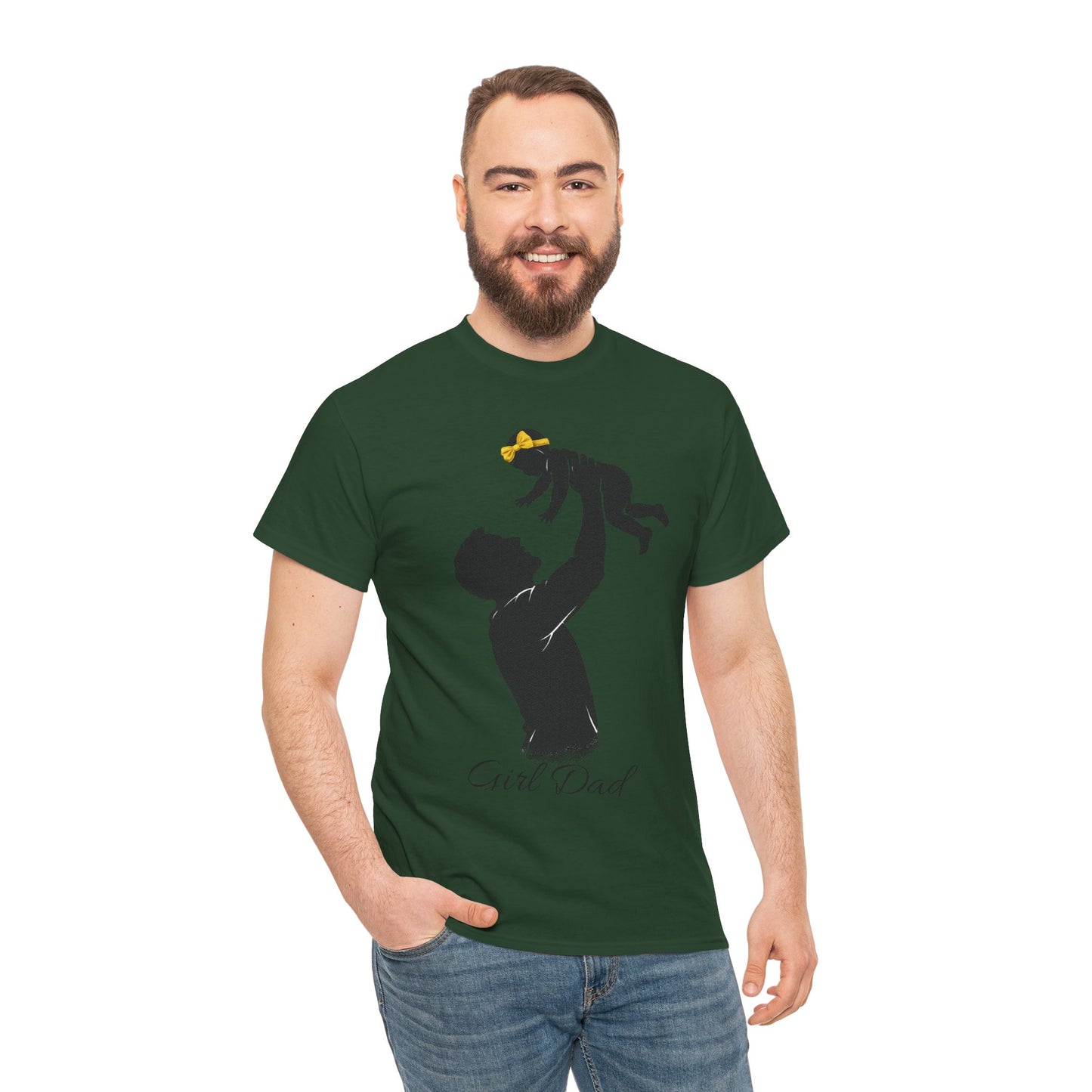 Dad Silhouette T‑Shirt – 'Girl Dad' Father & Daughter Tee