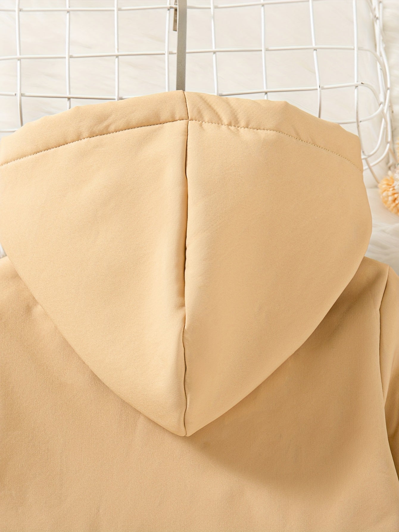 Xuanyusi Girls' Casual Fashion Solid Color Double-Breasted Long Sleeve Hooded Jacket, Polar Fleece for Autumn and Winter, Autumn Jacket, Winter Coat, Classic Style, Hooded Design, Soft Material, Durable Construction, Fleeceli