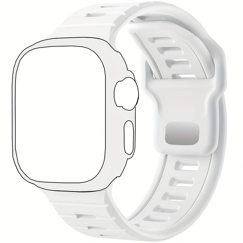 Compatible with Apple Watch Ultra 2/Ultra Band, Compatible with Apple Watch Bands for Men 49mm 45mm 44mm 42mm, Silicone Loop Replacement Strap for iWatch Series 9 8 7 6 5 4 SE 3 2 1