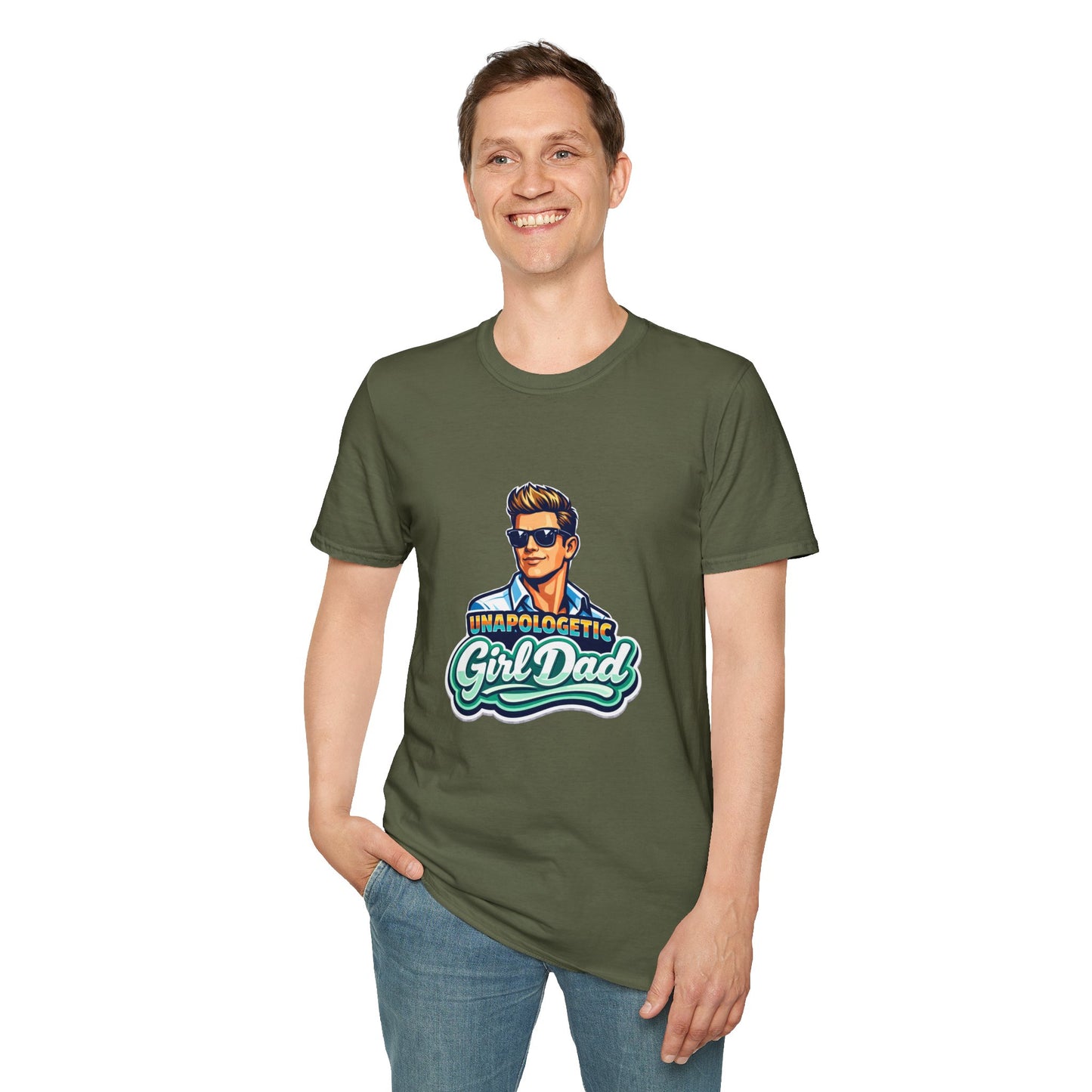 Unapologetic Girl Dad T-Shirt — Proud Father Graphic Tee
