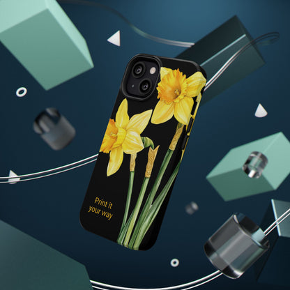Cell Phone Cases, Daffodil March Birth Flower Impact Resistant Protective Cover, Phone Accessories, Floral Tech Gear, Birthday Gift
