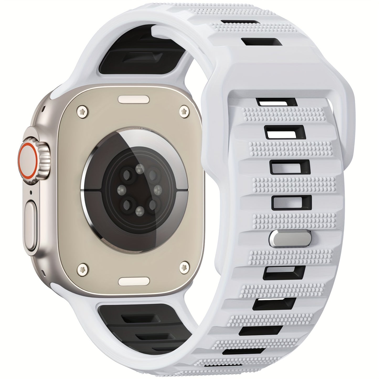 Sport Bands Compatible with Apple Watch Ultra 2/Ultra Band, Compatible with Apple Watch Bands for men 49mm 45mm 44mm 42mm, Silicone Loop Wide Strap for iWatch Series 9 8 7 6 5 4 SE 3 2 1