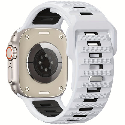 Sport Bands Compatible with Apple Watch Ultra 2/Ultra Band, Compatible with Apple Watch Bands for men 49mm 45mm 44mm 42mm, Silicone Loop Wide Strap for iWatch Series 9 8 7 6 5 4 SE 3 2 1