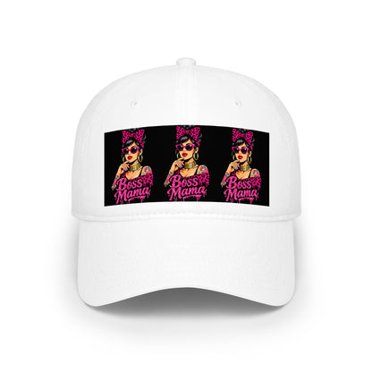 Boss Mama Low Profile Baseball Cap | Retro pop art, pink & black