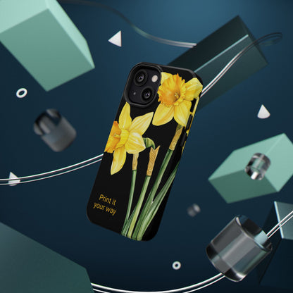 Cell Phone Cases, Daffodil March Birth Flower Impact Resistant Protective Cover, Phone Accessories, Floral Tech Gear, Birthday Gift