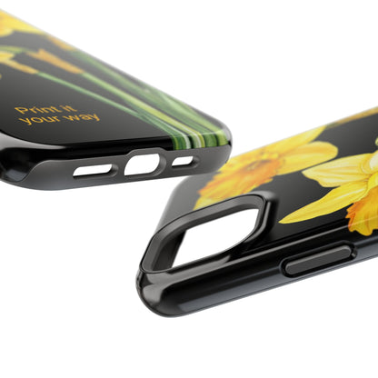 Cell Phone Cases, Daffodil March Birth Flower Impact Resistant Protective Cover, Phone Accessories, Floral Tech Gear, Birthday Gift