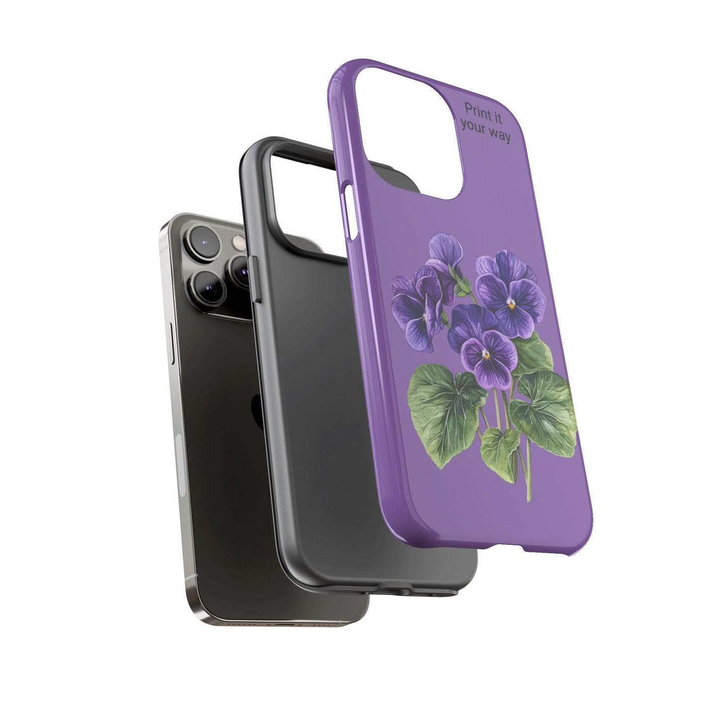 Custom cell phone tough case, Personalized Gift, February birth flower