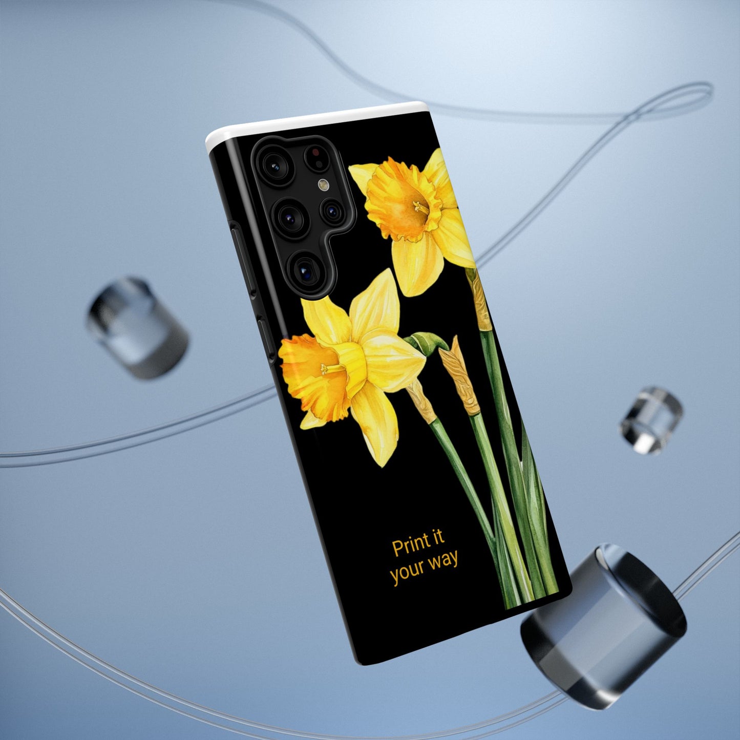 Cell Phone Cases, Daffodil March Birth Flower Impact Resistant Protective Cover, Phone Accessories, Floral Tech Gear, Birthday Gift