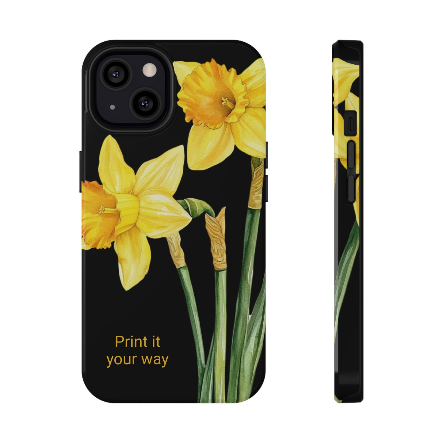 Cell Phone Cases, Daffodil March Birth Flower Impact Resistant Protective Cover, Phone Accessories, Floral Tech Gear, Birthday Gift