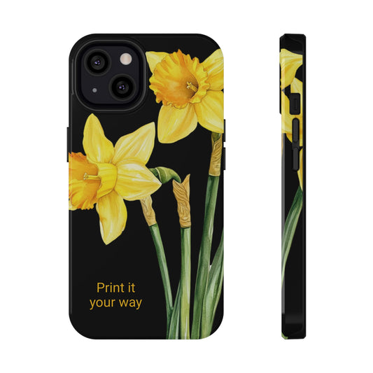 Cell Phone Cases, Daffodil March Birth Flower Impact Resistant Protective Cover, Phone Accessories, Floral Tech Gear, Birthday Gift