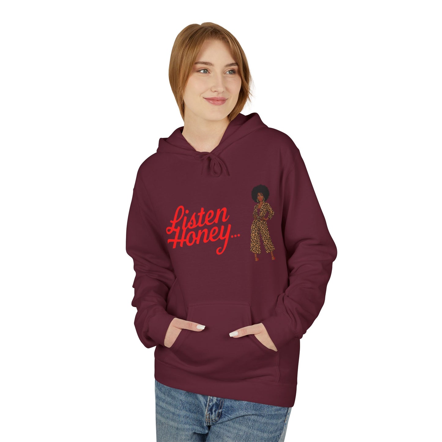 Empowering Quote Fleece Hoodie: Vintage Style, Unisex Graphic Sweatshirt, Casual Gift for Her, Inspirational Fashion, Everyday Comfort