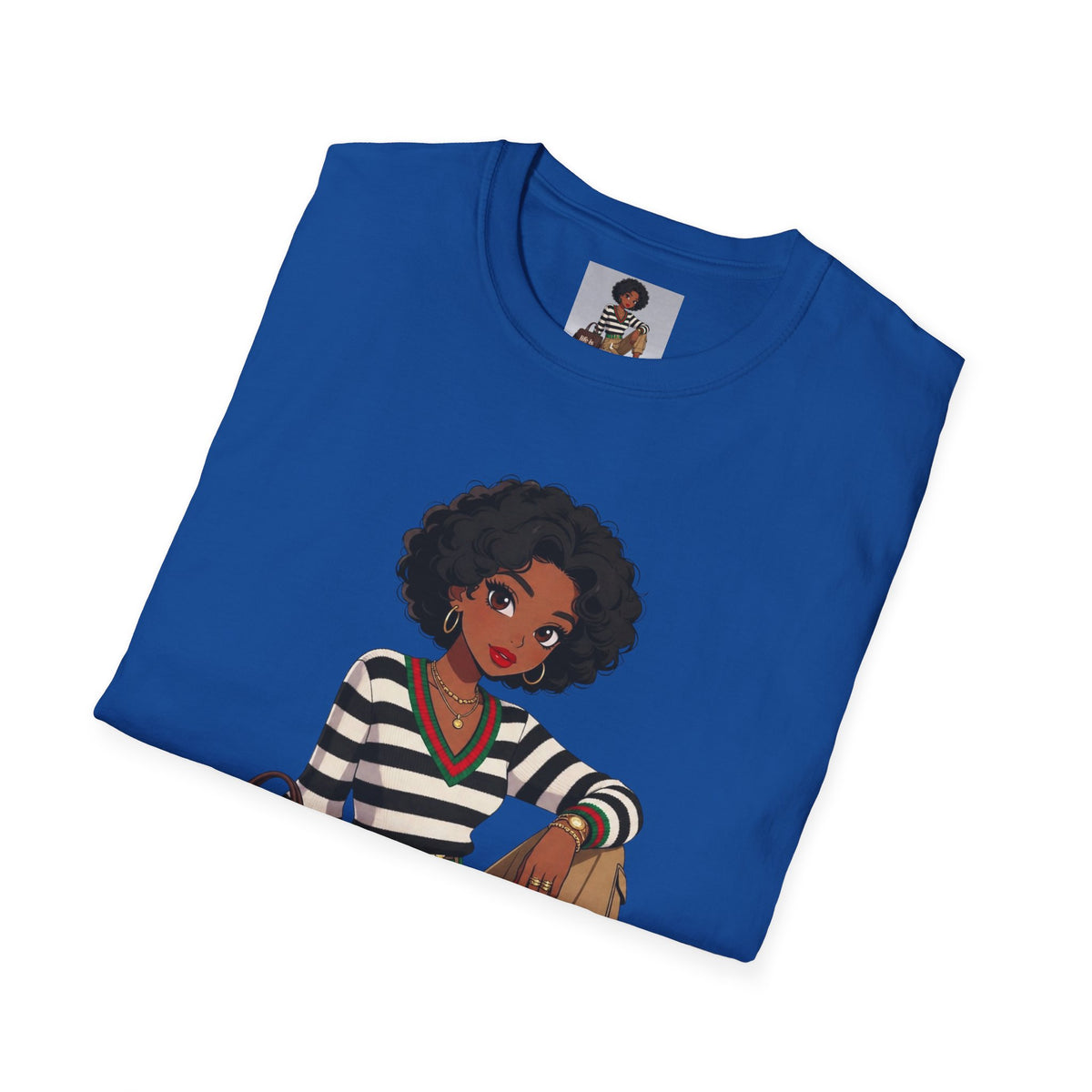 Personalizable Life Is Lifing Black Woman Graphic Tee - Two images to choose from.
