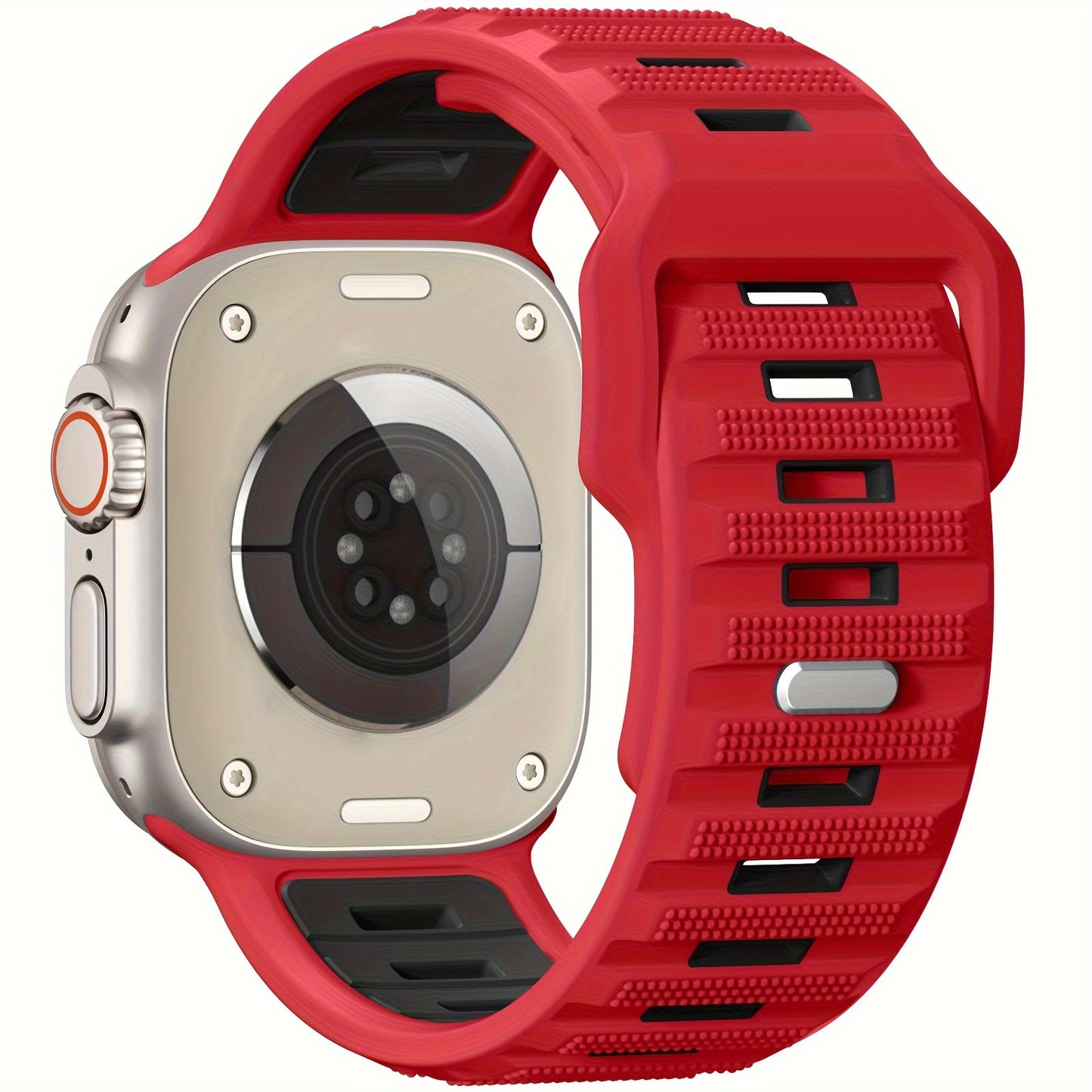 Sport Bands Compatible with Apple Watch Ultra 2/Ultra Band, Compatible with Apple Watch Bands for men 49mm 45mm 44mm 42mm, Silicone Loop Wide Strap for iWatch Series 9 8 7 6 5 4 SE 3 2 1