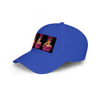 Boss Mama Low Profile Baseball Cap | Retro pop art, pink & black