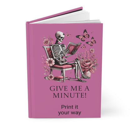 Sassy Skeleton Journal, Gothic Notebook for Writers, Cute Gift for Christmas, Birthday, Quotes Journal, Floral Sketchbook